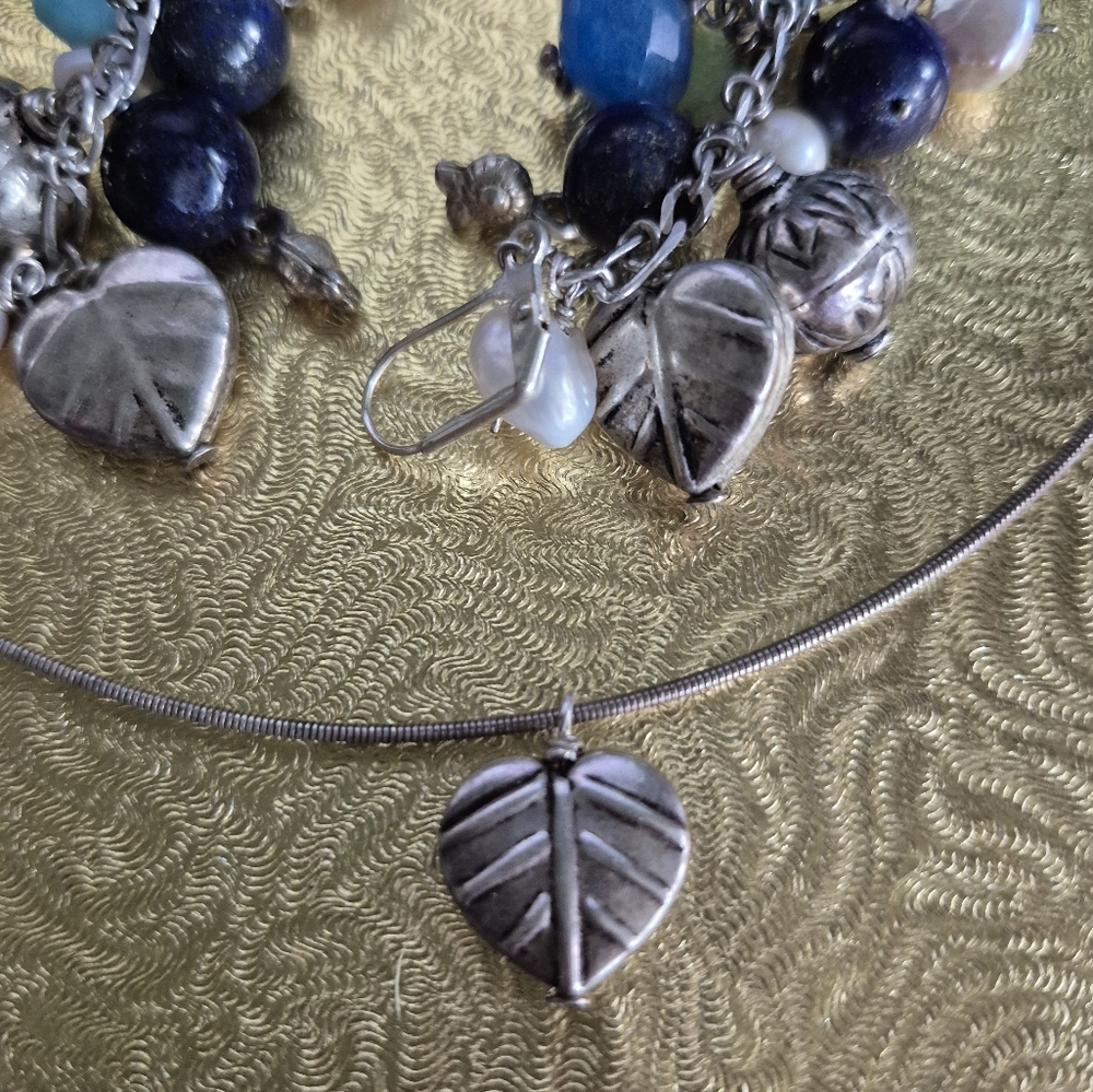 Italian Solid Sterling Silver Cluster Earrings W/… - image 2